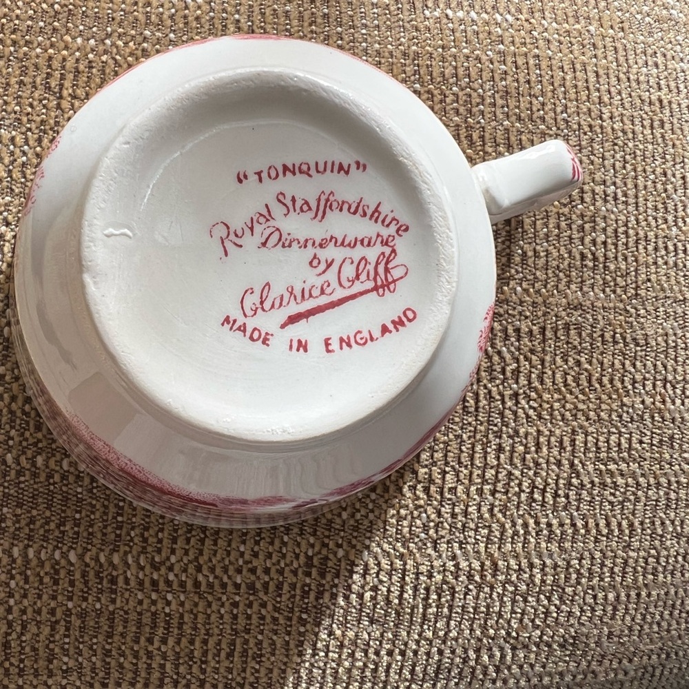 Tonquin Royal Staffordshire tea cup by Clarice Cliff made in England vintage - Picture 6 of 9